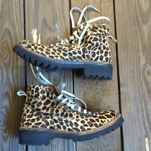 NWOT Golo Leopard Fur Ankle Boots 9